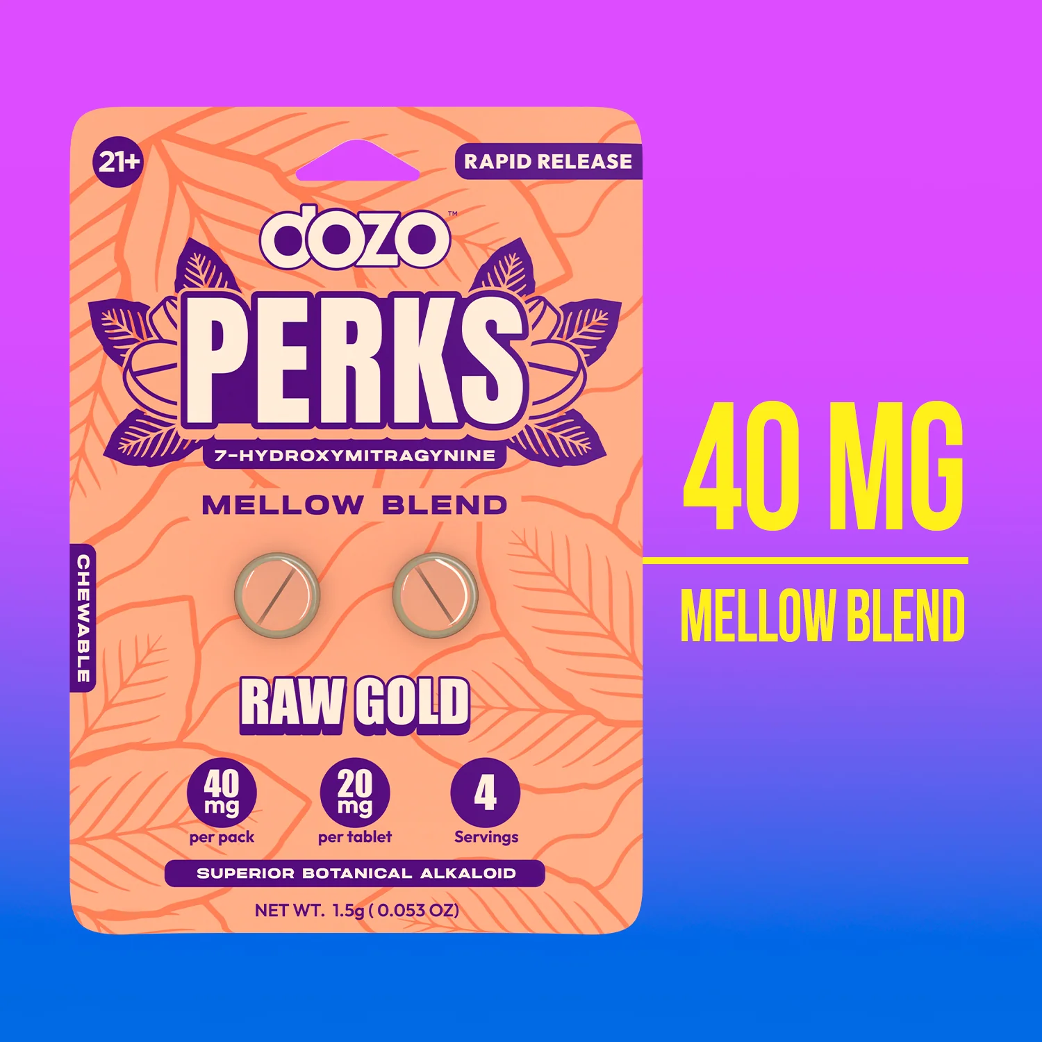 Dozo PERKS 7-HYDROXYMITRAGYNINE | CHILL BERRY (MELLOW BLEND) - Image 4