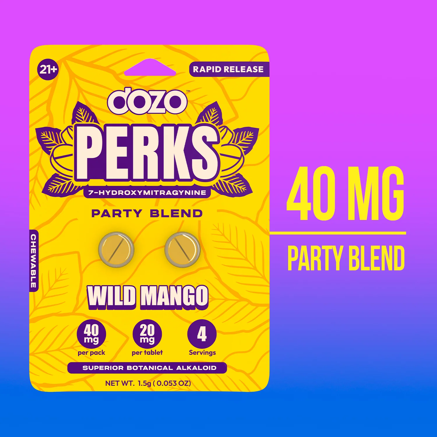 Dozo PERKS 7-HYDROXYMITRAGYNINE | WILD MANGO (Party Blend) - Image 4