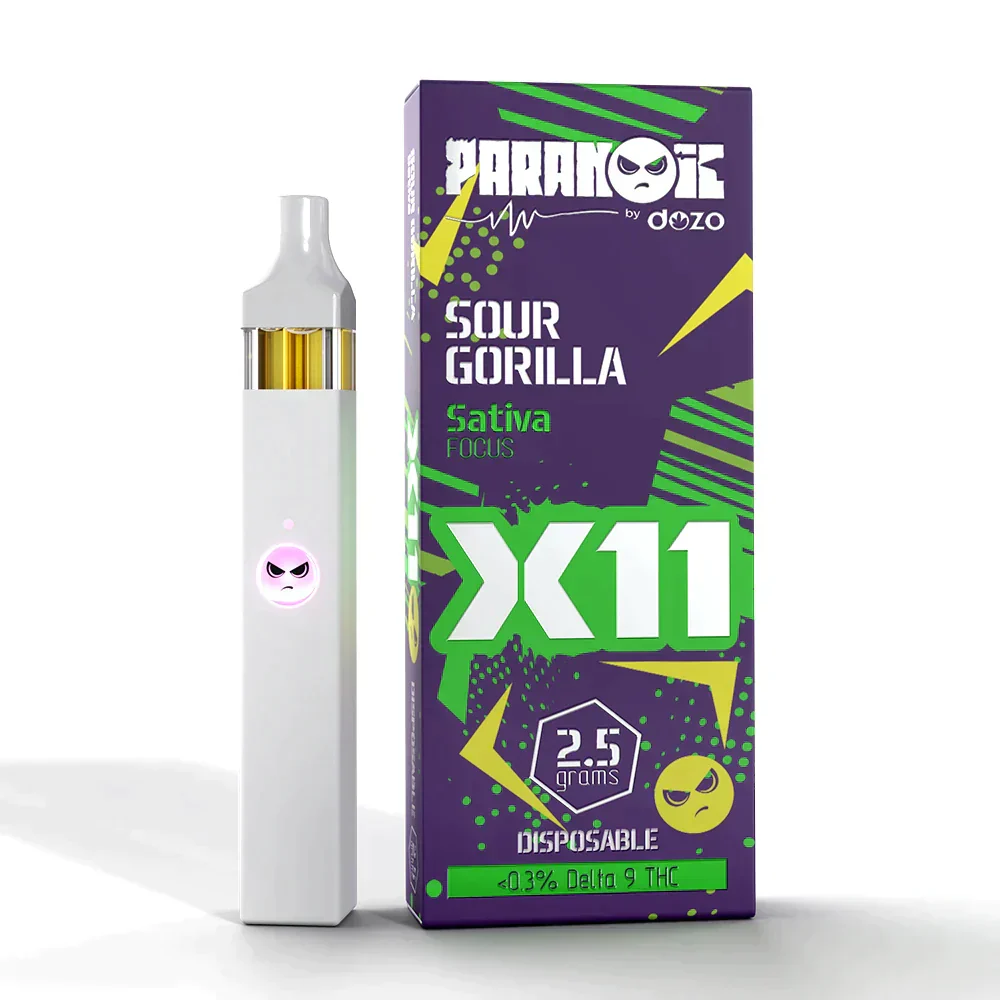 2.5g Dozo X11 Disposable | Sour Gorilla (Sativa) - Image 13