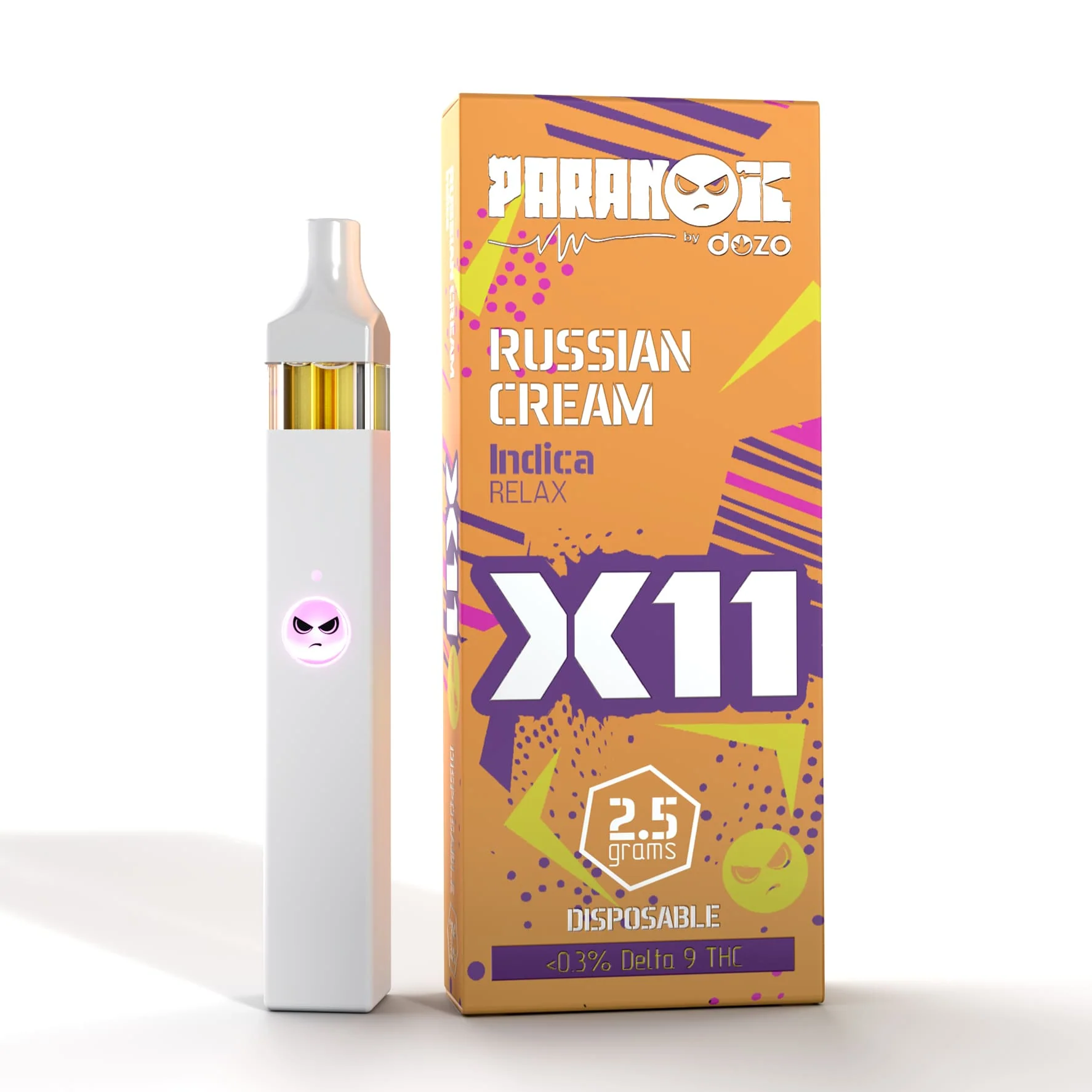 2.5g Dozo X11 Disposable | Russian Cream (Indica) - Image 13