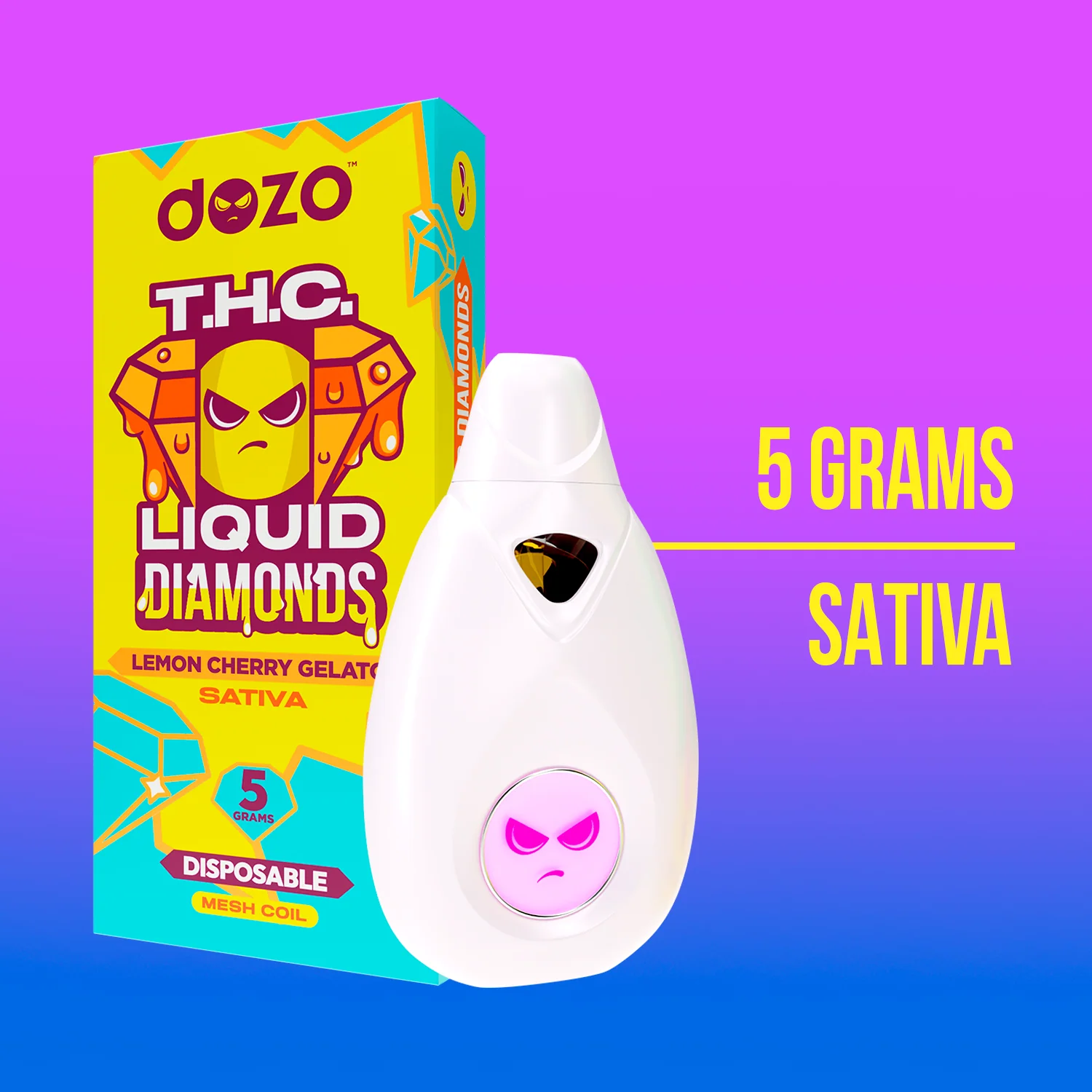 5g Lliquid Diamonds Disposable | Deez Zkittles (Sativa) - Image 11
