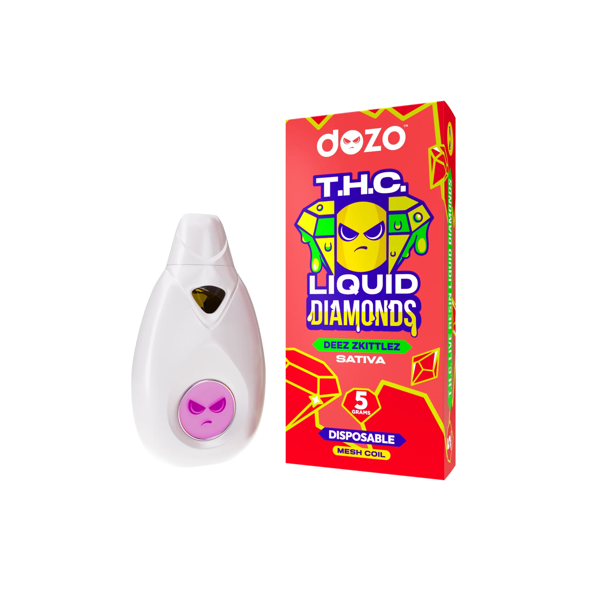 5g Lliquid Diamonds Disposable | Deez Zkittles (Sativa) - Image 15