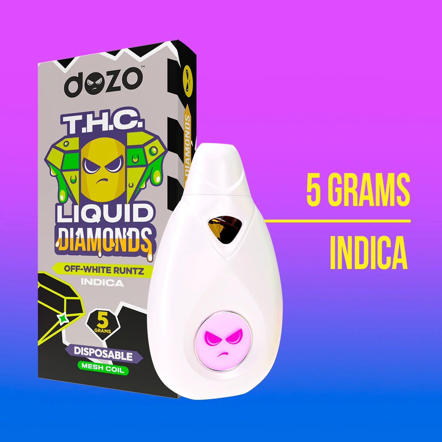 5g Liquid Diamonds Disposable | Grand Trapper OG (INDICA) - Image 10