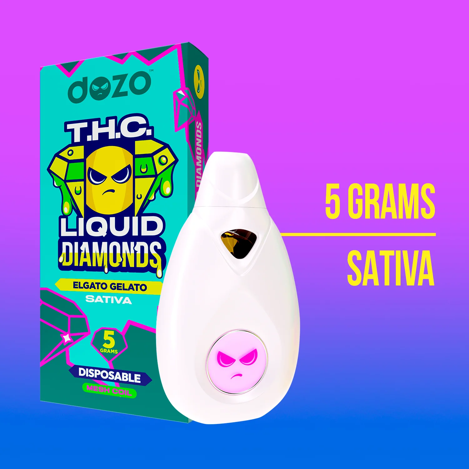 5g Lliquid Diamonds Disposable | Purple Headbandz (HYBRID) - Image 13