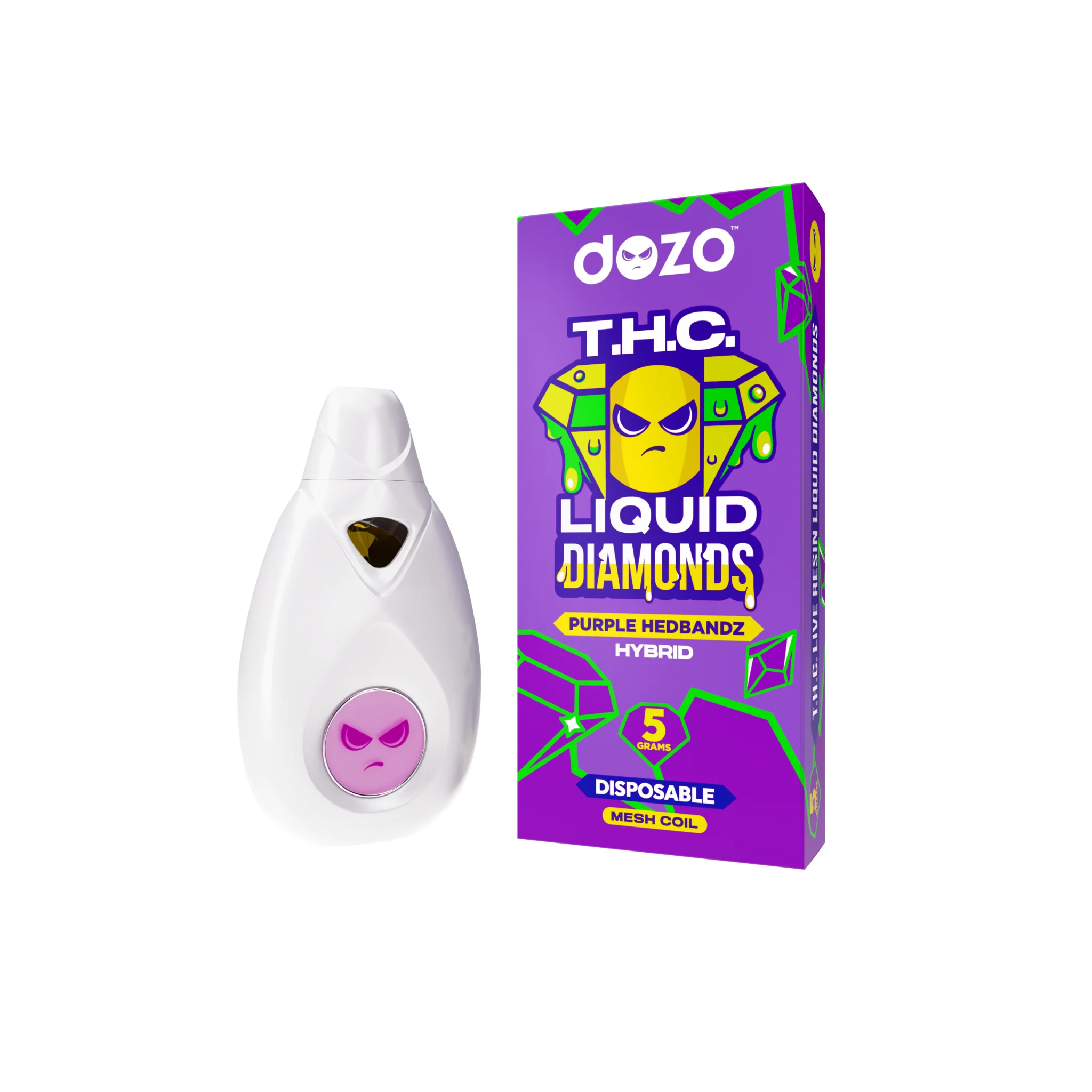 5g Lliquid Diamonds Disposable | Purple Headbandz (HYBRID) - Image 15