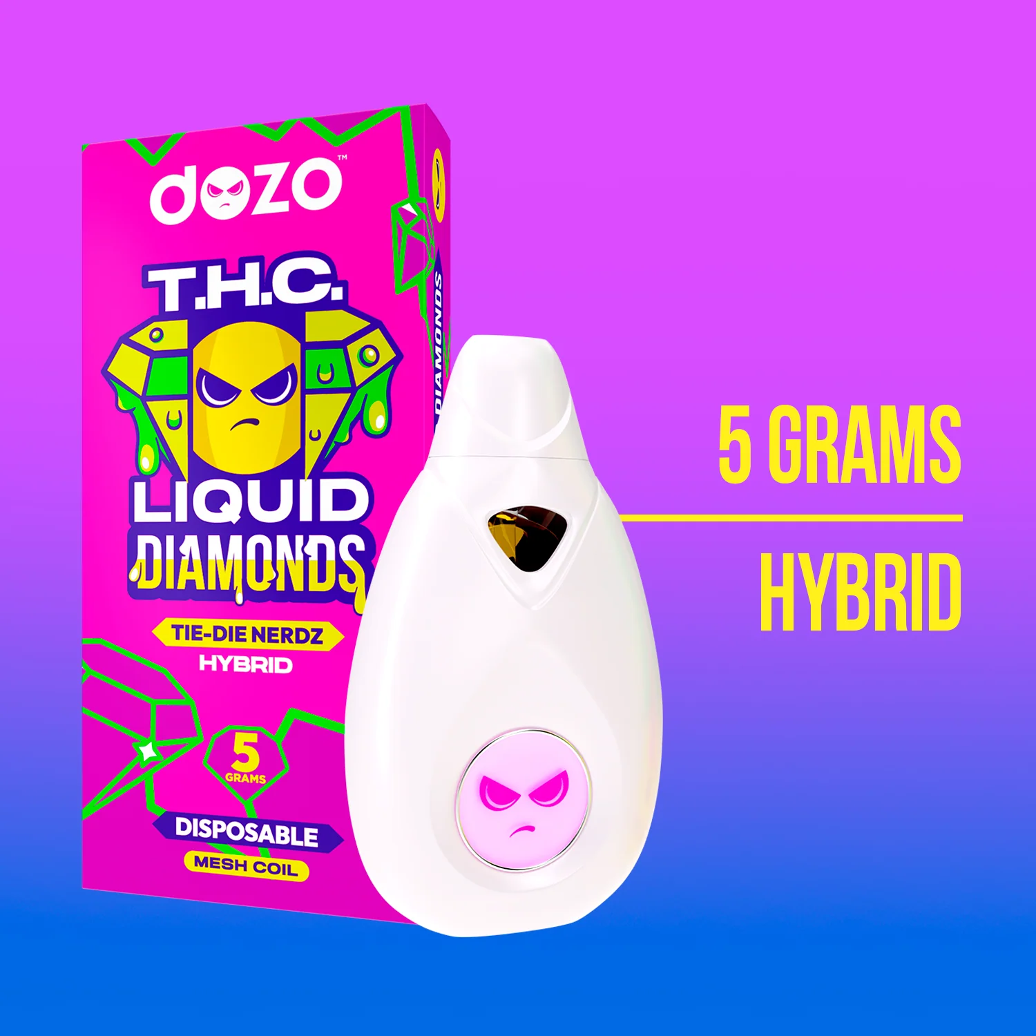5g Lliquid Diamonds Disposable | Purple Headbandz (HYBRID) - Image 7
