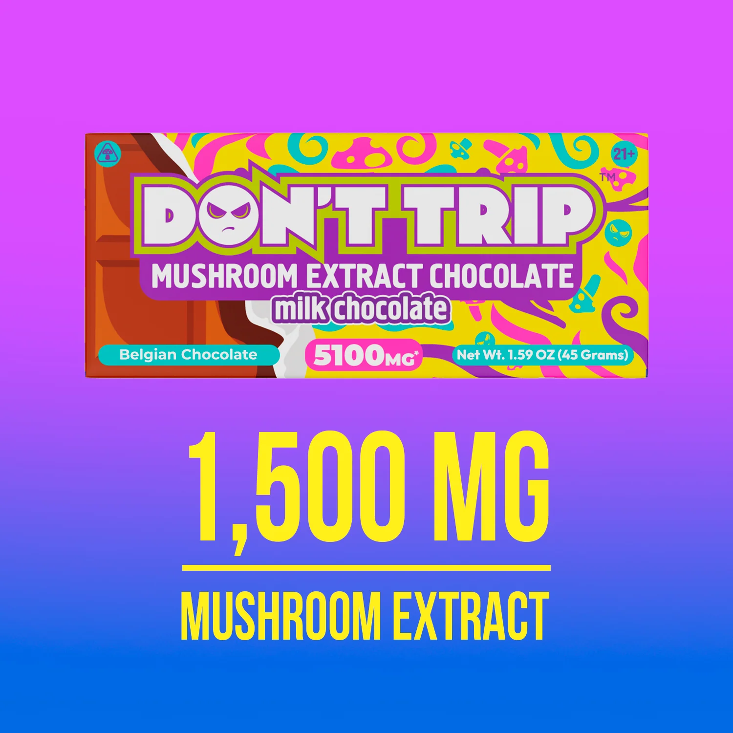 Don't Trip Mushroom Extract Chocolate 510mg | Cookies and Cream - Image 5