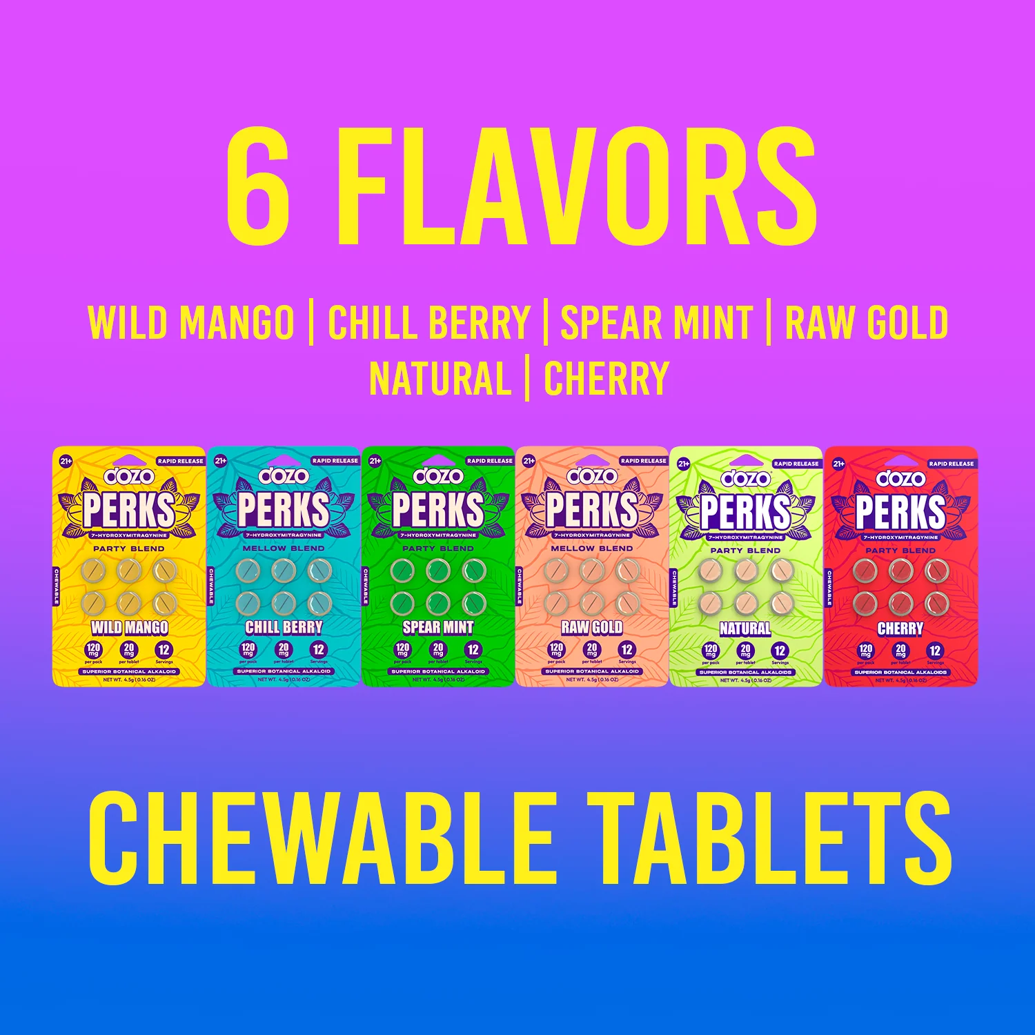 NEW 6ct Dozo PERKS 7-HYDROXYMITRAGYNINE | 6ct (120 mg Per Pack) - Image 3