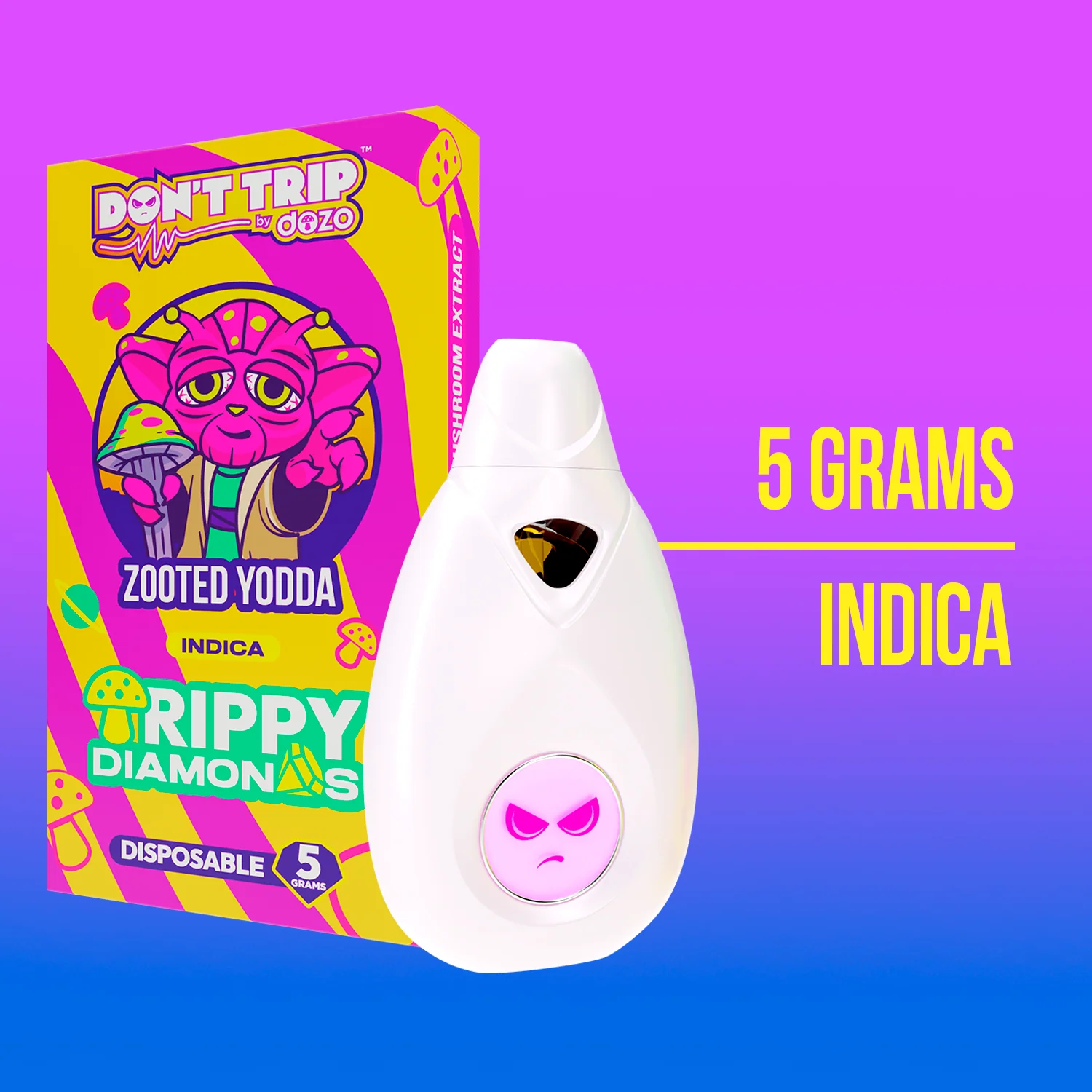 5g Trippy Diamonds Mushroom Vape | Hyper Glitch (Sativa) - Image 15