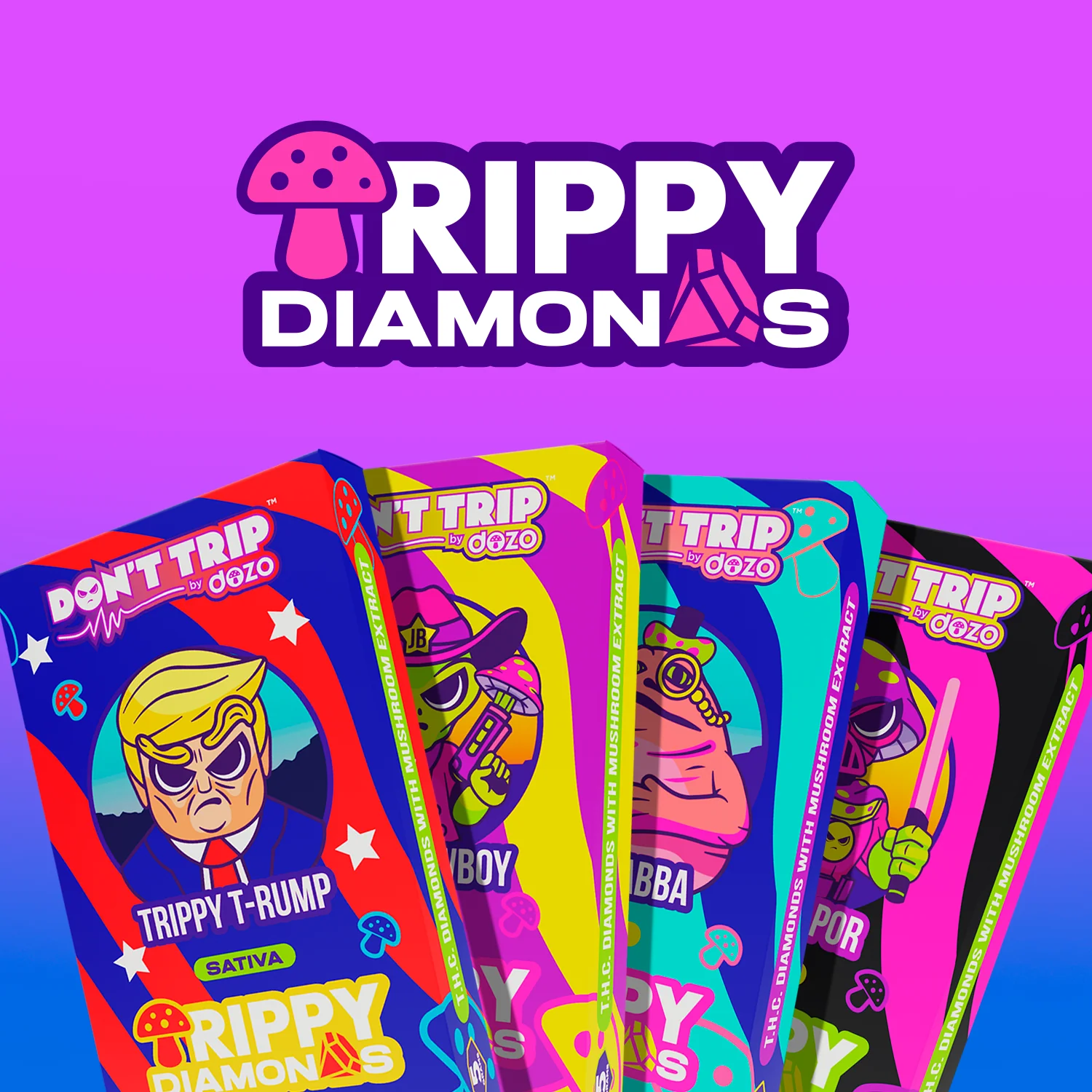 5g Trippy Dimonds Mushroom Vape | Starfucker (Hybrid) - Image 3